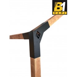 Pergola Kamelya 3 Kollu Çatı Bağlantı Aparatı Baş Mahya